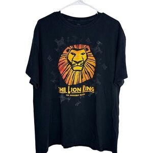 DISNEY THE LION KING Unisex Black Size XL Tee Shirt Official Broadway Mechandise